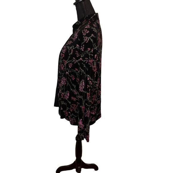 Xscape Black Floral Glitter Open Jacket Women’s Evening Blazer - Picture 2 of 7
